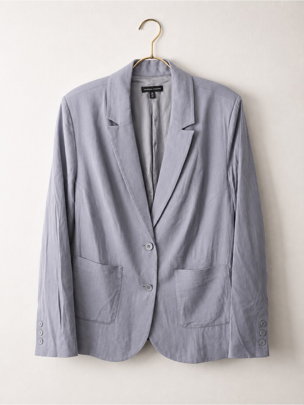 Universal Standard Megan Blazer Blue Gray XS 10/12